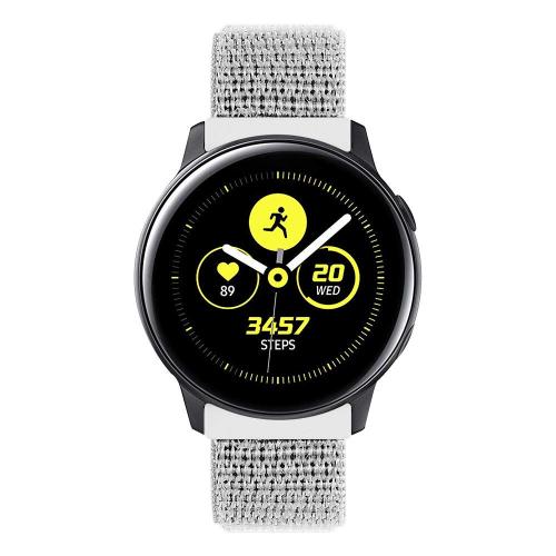 Ремінець BeWatch для Samsung Galaxy Watch 42 | Galaxy Watch 3 41| Active| Active2 нейлоновий 20мм липучка Білий Ремінець BeWatch для Samsung Galaxy Watch 42 | Galaxy Watch 3 41| Active| Active2 нейлоновий 20мм липучка Білий