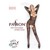 Бодістокінг Passion BS040 black, комбінезон з відкритими грудьми