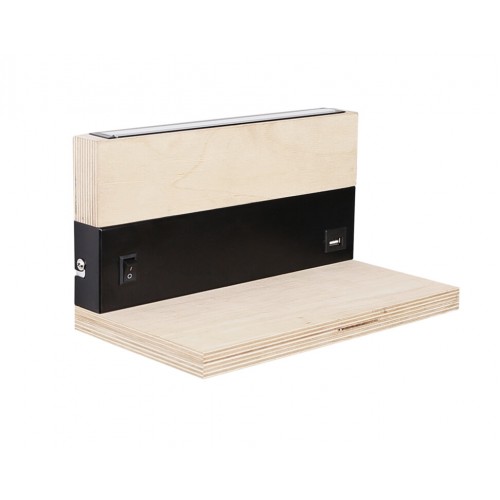 Настінний світильник Candellux Anet 25x14 см Бежево-чорний (22-05847)