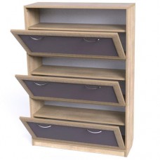 Тумба для взуття Тиса Мебель ТО-139 Дуб сонома Графіт 130x90 см