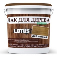 Лак для дерева Lotus глянець Темний дуб 1 л