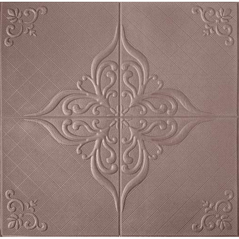 Самоклеюча 3D панель сніг рожеве золото 3D Loft 700x700x5мм (3466-5)