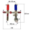 Комплект підключення для водонагрівача Kvant Labaratory 5R CROSS з редуктором 1/2