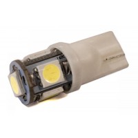 Світлодіодна лампа AllLight T10 5 діодів W2,1x9,5d 24V WHITE