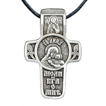 Хрест натільний срібний Silvering Анна Свята Праведна Анна Пророчиця 3х1,8х0,2 см (19565)