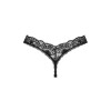 Мереживні стрінги Obsessive Donna Dream thong M/L Black, низька посадка в інтернет супермаркеті PbayMarket!