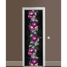 Наклейка на двері Zatarga «Квіткова доріжка» 650х2000 мм вінілова 3Д наклейка декор самоклеюча