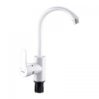 Змішувач для кухні з підведенням PLAMIX Leon-011 White PM0614 Змішувач для кухні з підведенням PLAMIX Leon-011 White PM0614
