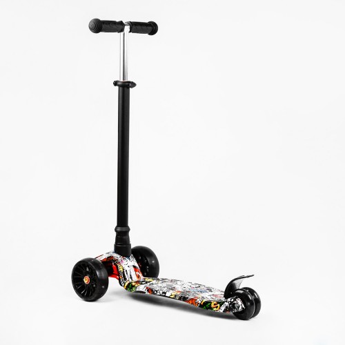 Самокат Best Scooter MAXI S 4 колеса PU СВІТЛО Pop music 60 кг Різнокольоровий (113939) Самокат Best Scooter MAXI S 4 колеса PU СВІТЛО Pop music 60 кг Різнокольоровий (113939)