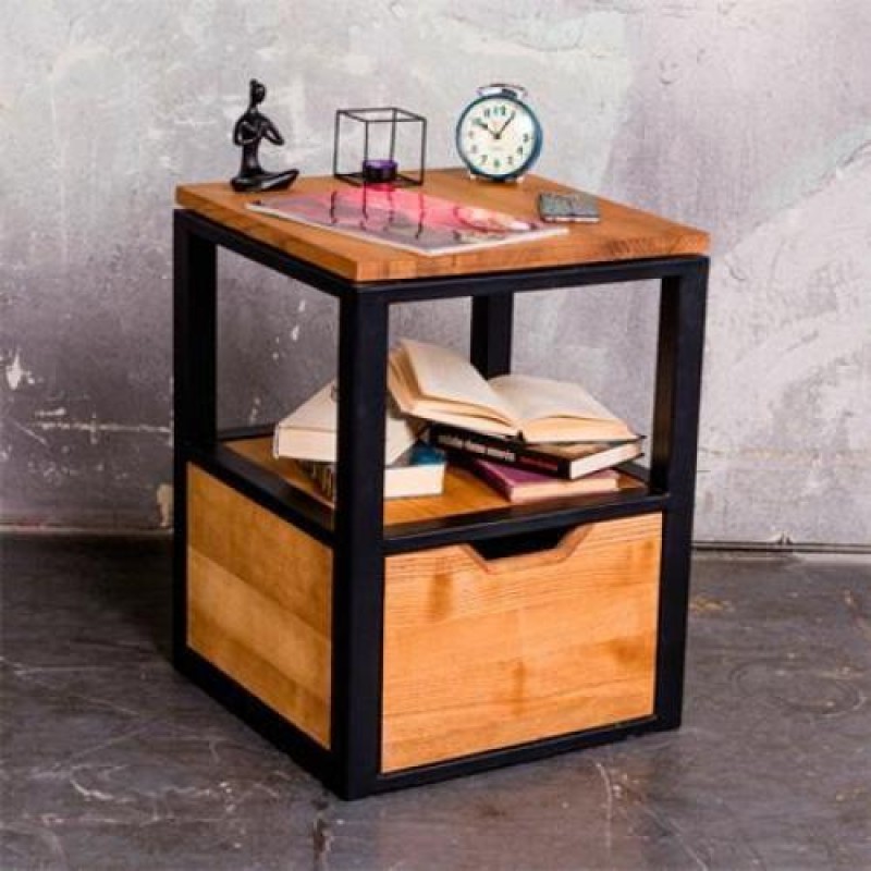 Тумба в стилі Loft NS-1447 630x450x450 мм Черный