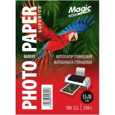 Фотопапір Magic Superior 230 г/м2 глянцевий 13х18 см Білий 100 шт