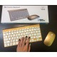 Комплект бездротової клавіатура та миша оптична UKC Wireless 0902 Золотиста