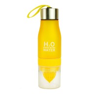 Спортивна пляшка-соковитискач H2O Water bottle Yellow Жовтий