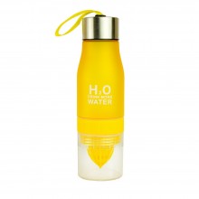 Спортивна пляшка-соковитискач H2O Water bottle Yellow Жовтий