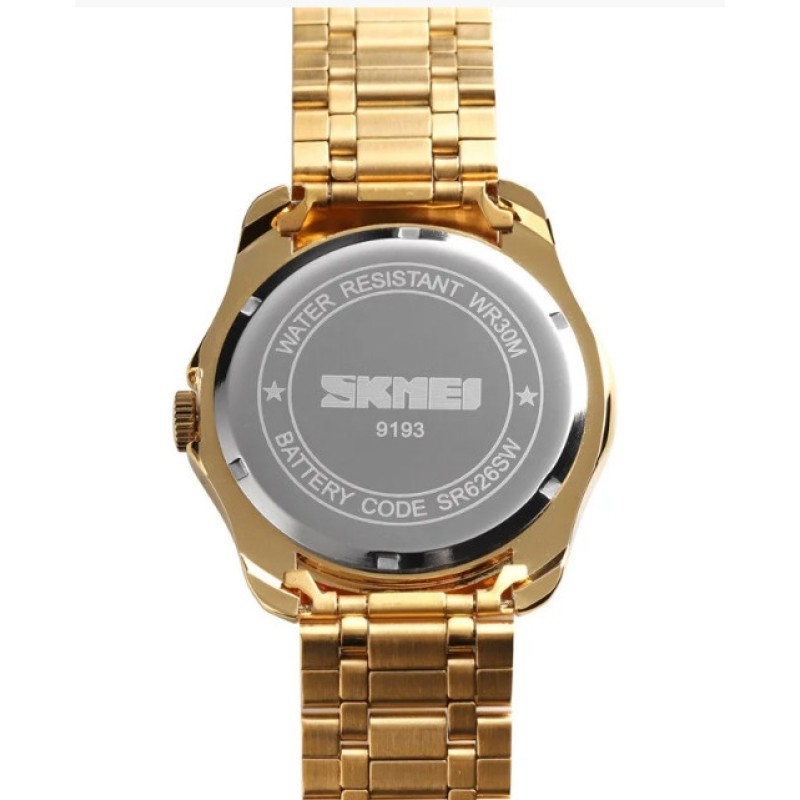 Чоловічий наручний годинник Skmei 9193 Дракон Золотистий