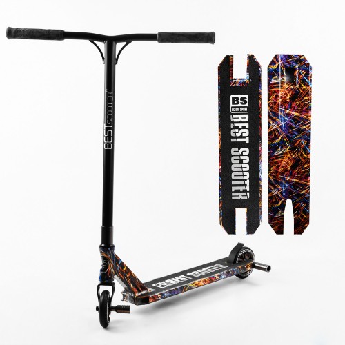 Самокат трюковий Best Scooter HIC-система пеги алюмінієвий диск та дека принт Firework 100 кг Різнобарвний (105677) Самокат трюковий Best Scooter HIC-система пеги алюмінієвий диск та дека принт Firework 100 кг Різнобарвний (105677)