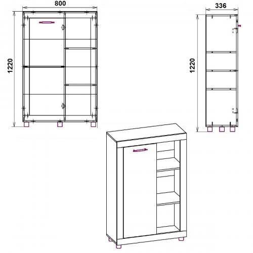 Комод МГ-1 тумба-1 Компанит бук