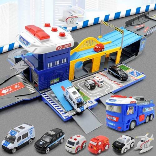 Ігровий набір Combuy Поліція 2в1 гараж для машинок  Ігровий набір Combuy Поліція 2в1 гараж для машинок