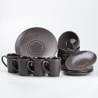 Столовий сервіз на 4 персони керамічний TS Kitchen Fantasy, мокко (HP20344)