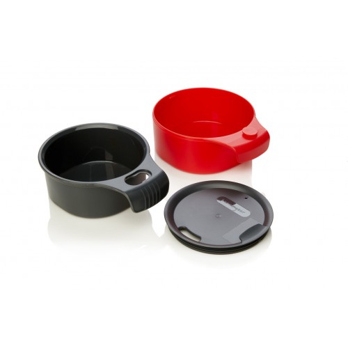 Набір посуду Humangear GoKit Deluxe 7-tool Mess Kit Charcoal/Red (1054-022.0126)