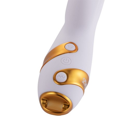 Вібратор-кролик з флогером LOCKINK SEVANDA Whip Vibrating Massage Wand - White & Golden