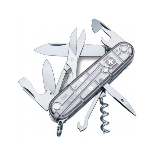 Ніж Victorinox Climber Transparent Сірий (1049-Vx13703.T7) Ніж Victorinox Climber Transparent Сірий (1049-Vx13703.T7)