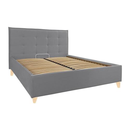 Ліжко Richman Двоспальне Monica VIP Wood На ніжках 180 x 200 см Simple Сірий в інтернет супермаркеті PbayMarket!