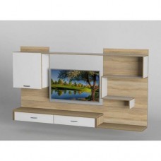 Стінка в вітальню Тиса Мебель Вітальня-210 Сонома Білий 1250x316x2280 мм