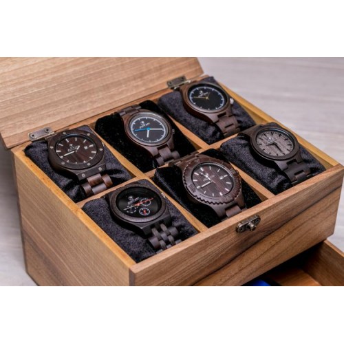 Органайзер для директора на 6 секцій під наручний годинник ecoWalnut 14.9х20.8х18 см Органайзер для директора на 6 секцій під наручний годинник ecoWalnut 14.9х20.8х18 см