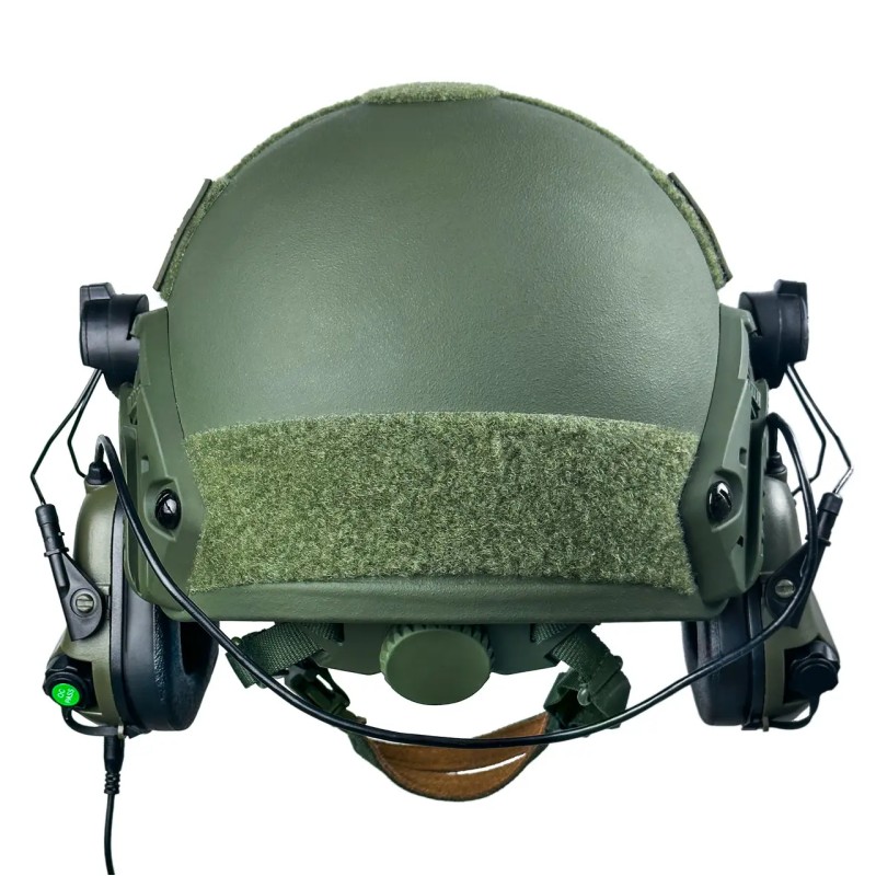 Шолом кевларовий FAST NIJ IIIA та навушники Earmor M31H Mod3 L Ranger Green