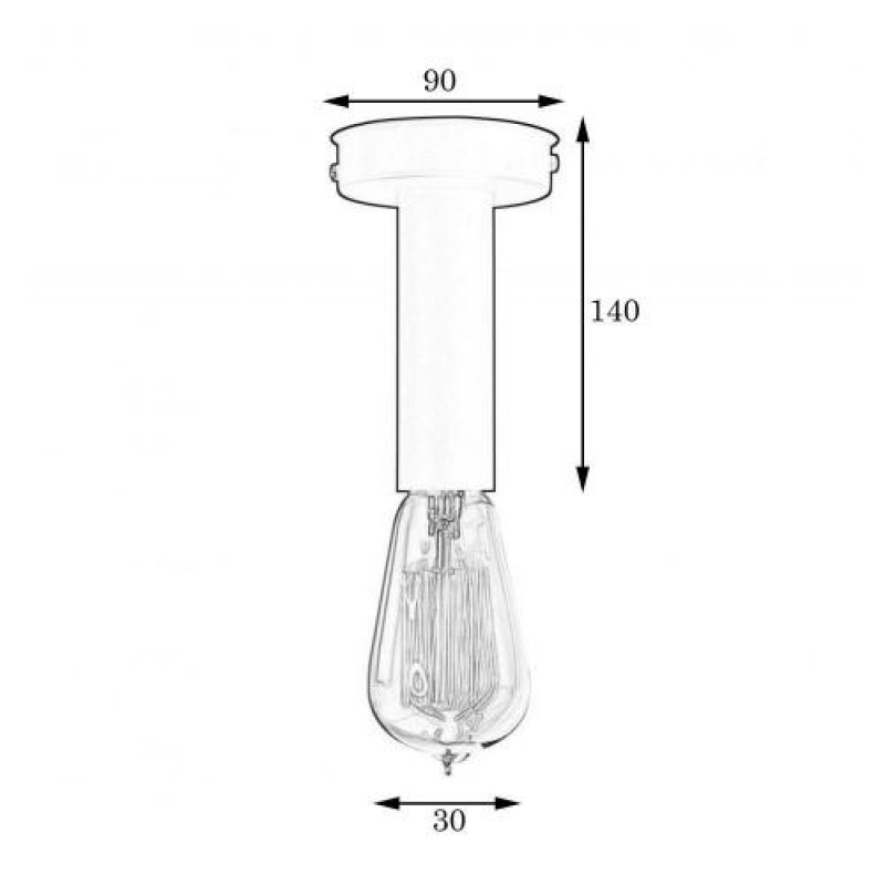 Світильник стельовий MSK Electric Asket під лампу Е27 NL 1409 BK+BN