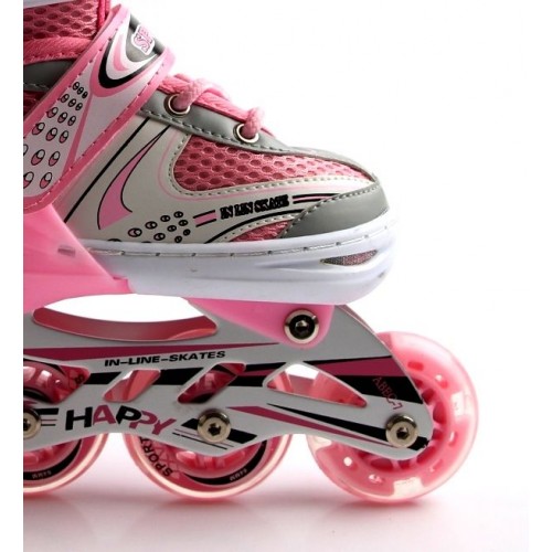 Роликові ковзани Happy 29-33 Pink (518333674-S) Роликові ковзани Happy 29-33 Pink (518333674-S)