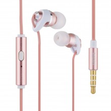Вакуумні навушники Remax RM-585 гарнітура для телефону Рожевий