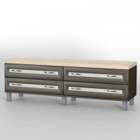 Комод приліжковий Тиса Мебель КП-105 Венге Дуб молочний 50x41x140 см