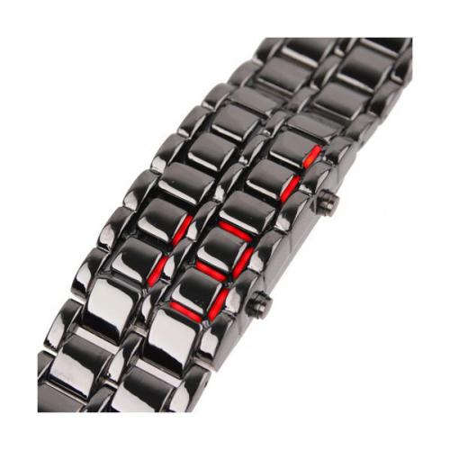 Годинник-браслет Led Watch Iron Samurai, Чорний з червоними світлодіодами ( IBW012BR ) Годинник-браслет Led Watch Iron Samurai, Чорний з червоними світлодіодами ( IBW012BR )