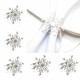 Набір кілець для серветок Сніжинки Мальва Сріблястий 6 шт