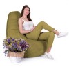 Крісло Мішок Груша Замша 150х100 Студія Комфорту Великий зелений
