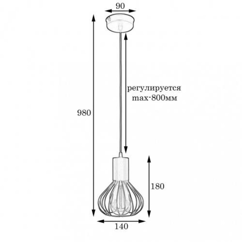 Світильник лофт підвісний MSK Electric Lotus NL 1415 WH