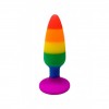 Силіконова анальна пробка Wooomy Hiperloo Silicone Rainbow Plug S, діаметр 2,4 см, довжина 9 см в інтернет супермаркеті PbayMarket!