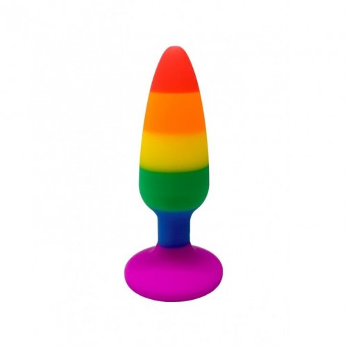 Силіконова анальна пробка Wooomy Hiperloo Silicone Rainbow Plug S, діаметр 2,4 см, довжина 9 см в інтернет супермаркеті PbayMarket!