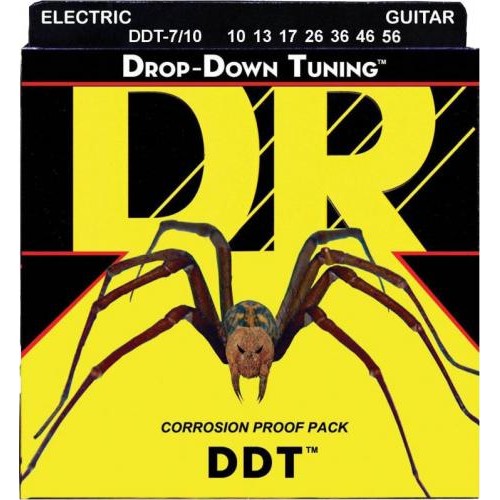 Струни для електрогітари DR DDT7-10 Drop-Down Tuning Nickel Plated Medium Electric 7-Strings 10/56 Струни для електрогітари DR DDT7-10 Drop-Down Tuning Nickel Plated Medium Electric 7-Strings 10/56