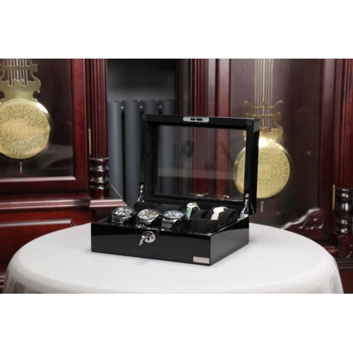 Скринька для зберігання годинників Salvadore 841-8BB 24х18,5х9 см Чорний Скринька для зберігання годинників Salvadore 841-8BB 24х18,5х9 см Чорний