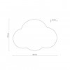 Настінний світильник TK Lighting Cloud 38x4.5 см Блакитний (TK4966)