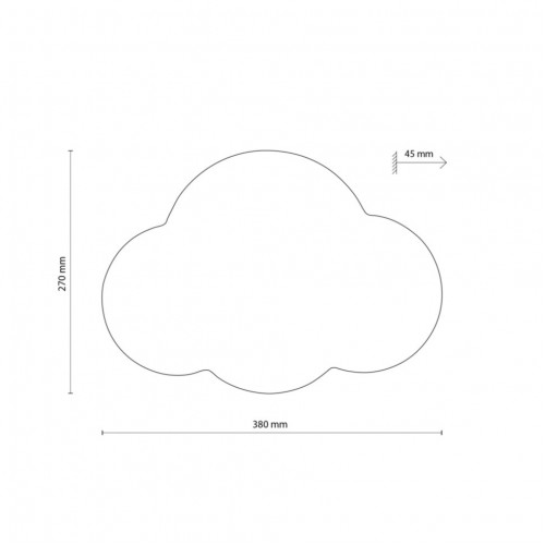 Настінний світильник TK Lighting Cloud 38x4.5 см Блакитний (TK4966)