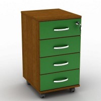 Тумба офісна Тиса Мебель ТК-4 Горіх лісовий Зелений 62.7x40x35 см