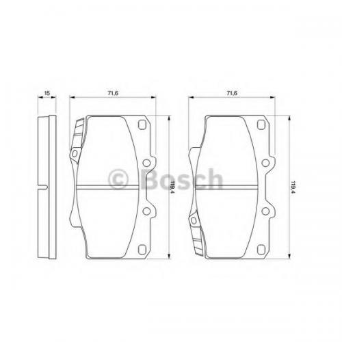 Колодки гальмові Bosch дискові передні TOYOTA Land Cruiser 4.2, 4.5i 24V 0986424134 в інтернет супермаркеті PbayMarket!