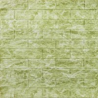 Декоративна 3D панель самоклейка під цеглу DEEP Green 700х770х5мм (069) Sticker Wall SW-00000171