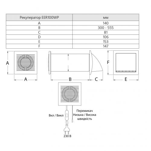 Рекуператор Europlast E-EXTRA EER100WP Рекуператор Europlast E-EXTRA EER100WP