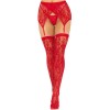 Панчохи Leg Avenue Leg Avenue Lace thigh highs & garterbelt Red One Size