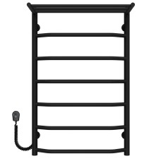 Рушникосушарка електрична Трапеція з полицею П7 500х800 Deffi Чорний EF16 (C.TP.80.50.7.E.B.L.5)